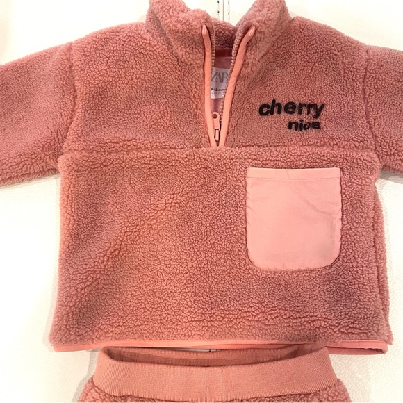 ZARA Teddybear Sweatsuit Set Size 9-12 months - Picture 2 of 10